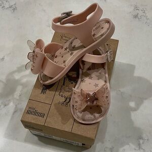 Mini Melissa Blush Sandals with Bow